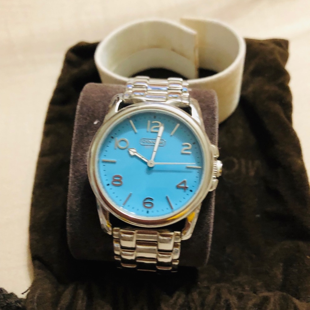 Coach silver watch